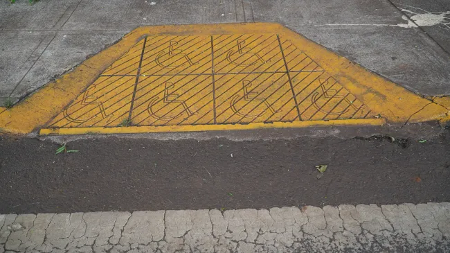 Wheelchair curb cuts